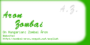aron zombai business card