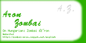 aron zombai business card